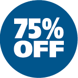 mt 75% off